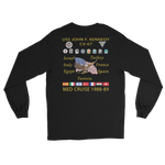 USS John F. Kennedy (CV-67) 1988-89 Long Sleeve Cruise Shirt – back view, black