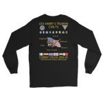 USS Harry S. Truman (CVN-75) 2004-05 Long Sleeve Cruise Shirt – back view, black