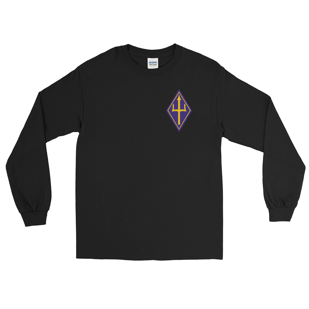 VP-26 Tridents Squadron Crest Long Sleeve Shirt – front view, black