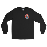 VP-16 Eagles Squadron Crest Long Sleeve Shirt – front view, black
