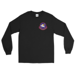 VP-11 Proud Pegasus Squadron Crest Long Sleeve Shirt – front view, black