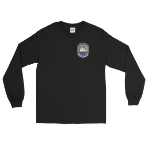 USS Detroit (AOE-4) 1983 Med Cruise Long Sleeve Shirt – front view, black