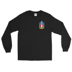 USS Austin (LPD-4) Ship's Crest Long Sleeve Shirt – front view, black