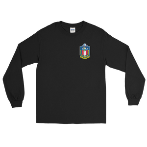 USS Austin (LPD-4) 2002-03 Long Sleeve Cruise Shirt – front view, black