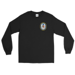 USS Detroit (LCS-7) Ship's Crest Long Sleeve Shirt – front view, black