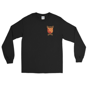 USS Gridley (DLG-21) Ship's Crest Long Sleeve Shirt – front view, black