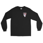 USS Chicago (CG-11) Ship's Crest Long Sleeve Shirt - Blue – front view, black
