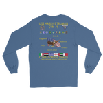 USS Harry S. Truman (CVN-75) 2004-05 Long Sleeve Cruise Shirt – back view, indigo