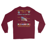 USS Harry S. Truman (CVN-75) 2004-05 Long Sleeve Cruise Shirt – back view, maroon
