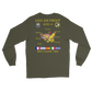 USS Detroit (AOE-4) 1983 Med Cruise Long Sleeve Shirt – back view, military green