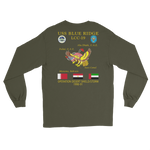 USS Blue Ridge (LCC-19) 1990-91 ODS/S Cruise Long Sleeve Shirt – back view, military green