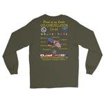 USS Constellation (CV-64) 1999 Long Sleeve Cruise Shirt - FAMILY – back view, military green