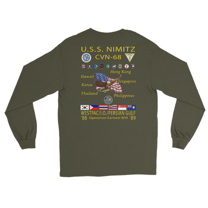 USS Nimitz (CVN-68) 1988-89 Long Sleeve Cruise Shirt