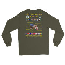 Load image into Gallery viewer, USS Carl Vinson (CVN-70) 1983 Long Sleeve Cruise Shirt