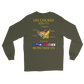 USS Chicago (CG-11) 1976 WESTPAC Long Sleeve Cruise Shirt – back view, military green