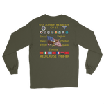 USS John F. Kennedy (CV-67) 1988-89 Long Sleeve Cruise Shirt – back view, military green