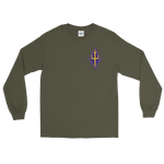 VP-26 Tridents Squadron Crest Long Sleeve Shirt – front view, military green