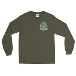 VP-4 The Skinny Dragons Crest Long Sleeve Shirt – front view, military green