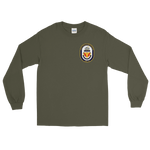USS Yellowstone (AD-41) Ship's Crest Long Sleeve Shirt – front view, military green