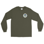 USS Blue Ridge (LCC-19) Ship's Crest Long Sleeve Shirt – front view, military green