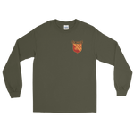 USS Gridley (CG-21) Ship's Crest Long Sleeve Shirt – front view, military green