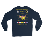 USS Detroit (AOE-4) 1983 Med Cruise Long Sleeve Shirt – back view, navy