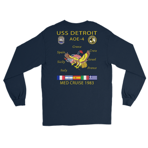 USS Detroit (AOE-4) 1983 Med Cruise Long Sleeve Shirt