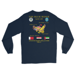 USS Blue Ridge (LCC-19) 1990-91 ODS/S Cruise Long Sleeve Shirt – back view, navy