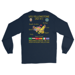 USS Yellowstone (AD-41) 1990-91 ODS/S Long Sleeve Cruise Shirt – back view, navy