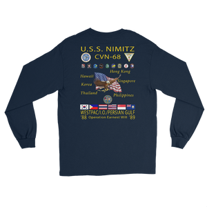 USS Nimitz (CVN-68) 1988-89 Long Sleeve Cruise Shirt