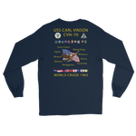 USS Carl Vinson (CVN-70) 1983 Long Sleeve Cruise Shirt – back view, navy