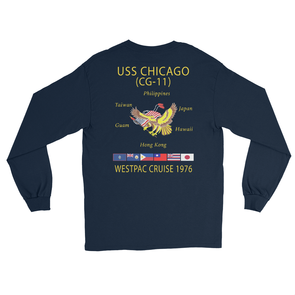 USS Chicago (CG-11) 1976 WESTPAC Long Sleeve Cruise Shirt