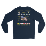 USS John F. Kennedy (CV-67) 1988-89 Long Sleeve Cruise Shirt – back view, navy