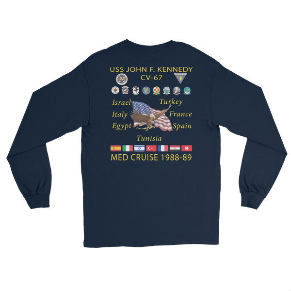 USS John F. Kennedy (CV-67) 1988-89 Long Sleeve Cruise Shirt