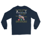 USS John F. Kennedy (CV-67) 1990-91 Long Sleeve Cruise Shirt – back view, navy