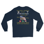 USS John F. Kennedy (CV-67) 1990-91 Long Sleeve Cruise Shirt – back view, navy