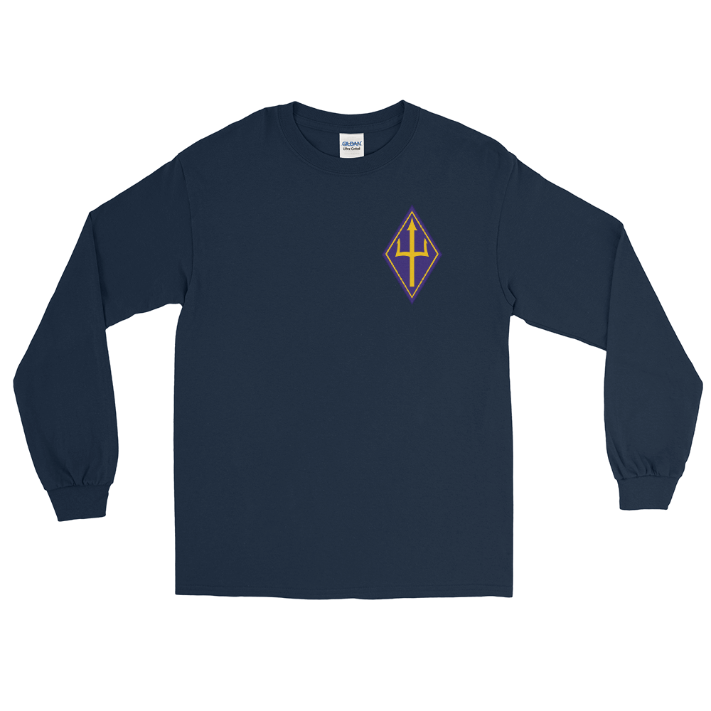 VP-26 Tridents Squadron Crest Long Sleeve Shirt – front view, navy