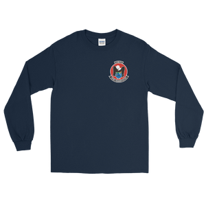 VP-16 Eagles Squadron Crest Long Sleeve Shirt – front view, navy