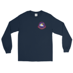 VP-11 Proud Pegasus Squadron Crest Long Sleeve Shirt – front view, navy