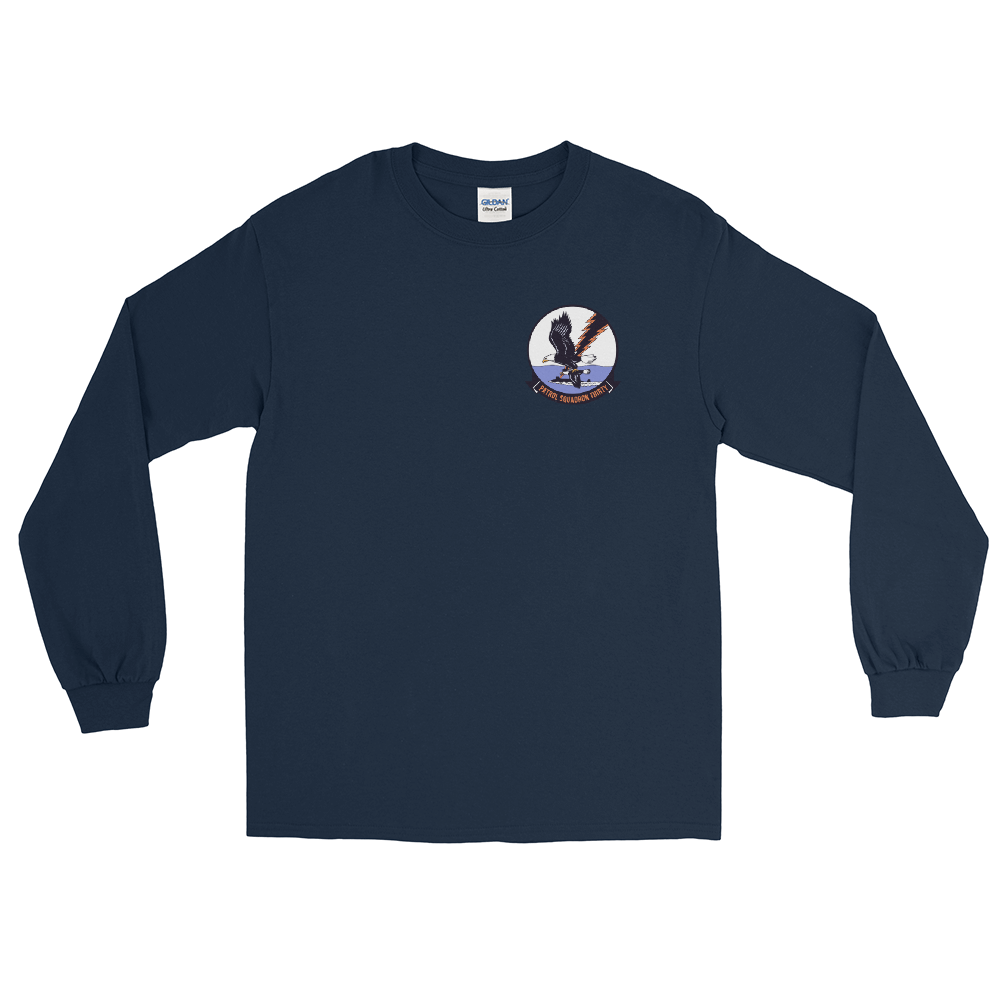VP-30 Pro's Nest Squadron Crest Long Sleeve Shirt – front view, navy