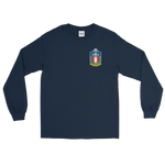 USS Austin (LPD-4) Ship's Crest Long Sleeve Shirt – front view, navy