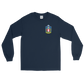 USS Austin (LPD-4) 2002-03 Long Sleeve Cruise Shirt – front view, navy