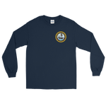 USS Theodore Roosevelt (CVN-71) Ship's Crest Long Sleeve Shirt – front view, navy