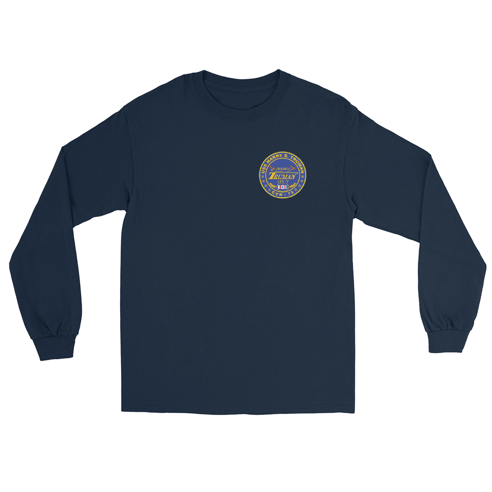 USS Harry S. Truman (CVN-75) 2004-05 Long Sleeve Cruise Shirt – front view, navy