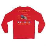 USS Detroit (AOE-4) 1986 Long Sleeve Cruise Shirt – red