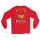 USS Detroit (AOE-4) 1983 Med Cruise Long Sleeve Shirt – back view, red