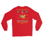 USS Austin (LPD-4) 2002-03 Long Sleeve Cruise Shirt – back view, red