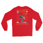 USS Nimitz (CVN-68) 1988-89 Long Sleeve Cruise Shirt – back view, red