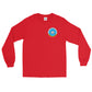 USS Dwight D. Eisenhower (CVN-69) 1984-85 Long Sleeve Cruise Shirt – front view, red