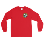 USS Theodore Roosevelt (CVN-71) Ship's Crest Long Sleeve Shirt – front view, red